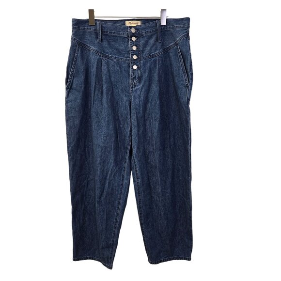 NWT Madewell Tapered Yoke High Rise Jeans in Steinbeck Wash Size 31 - Picture 1 of 6